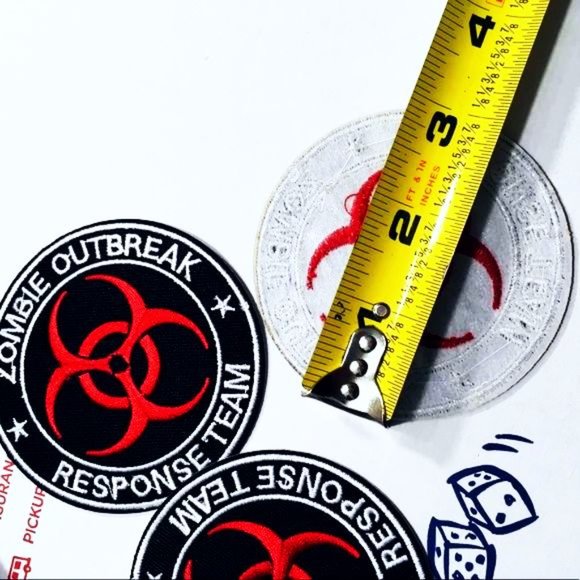 NEW 3-PACK ZOMBIE OUTBREAK RESPONSE TEAM PATCHES IRON ON CANVAS FABRIC BADGES - Picture 7 of 7